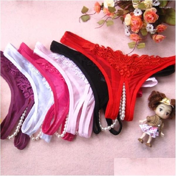 Outros itens de beleza de saúde as mulheres calcinhas femininas erotty y Hollow Out Women Lace Briefs Tangmets Gstring Lingerie Underwear com Pear Dhpu9