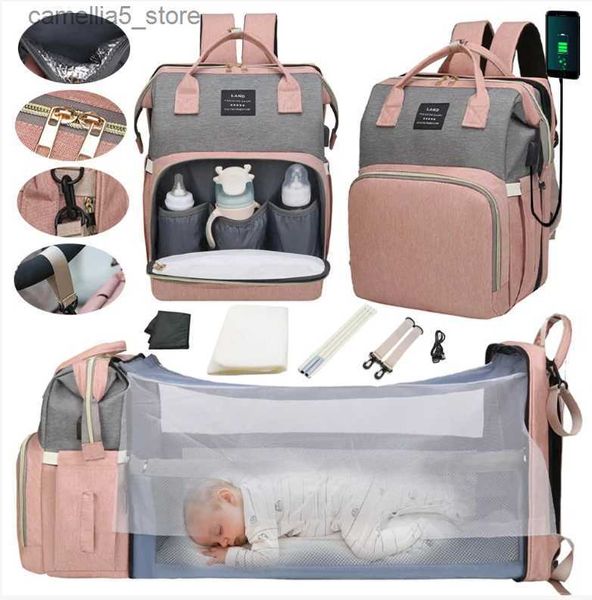 Sacos de fraldas Saco de fraldas Saco de mamãe Mochila Mulheres Viagem Bebê Mochila Mamãe Bolsa para bebê Carrier Mochila Itens Coisas Saco de criança Cor sólida Q231127