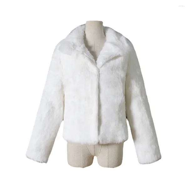Giacche da donna T0850 Giacca corta da ragazza moda europea inverno donna cappotto in pelliccia sintetica