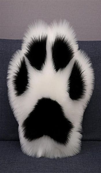 Creativo Panda a forma di zampa Cuscino per sedile Cuscino per casa Auto Letto Divano Cuscino con imbottitura Simpatico cuscino per zampa di gatto Camera da letto Tatami Decor 27405530