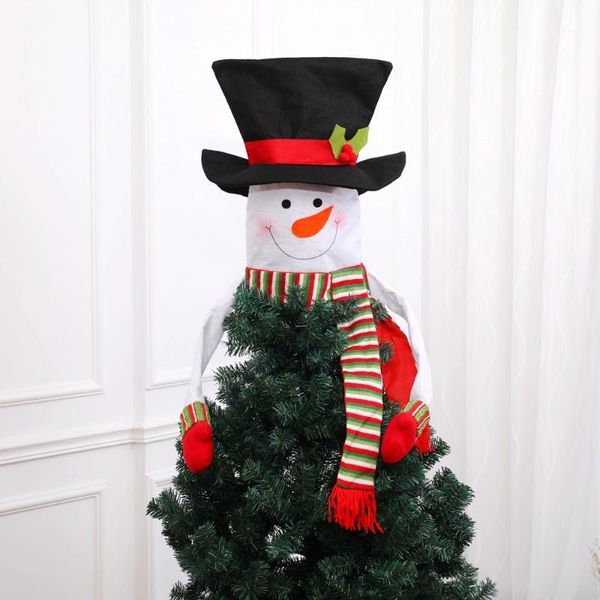 Noel Süslemeleri Çapraz Ağaç Üst Star Snowman Eucalipp Süs Günü Dekorasyon Xmas Dekorasyon1