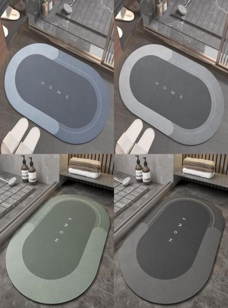 Anti deslizamento tapete de banho diatom lama super absorvente tapetes secagem rápida tapetes entrada do banheiro capacho toalete 591 h16327688