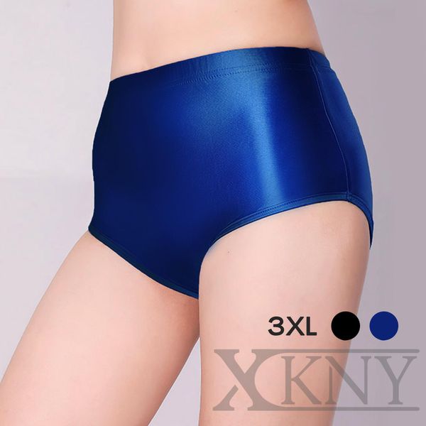 set XCKNY satinato Pantaloncini lucidi oleosi Intimo ad alta elasticità bikini a vita alta slip unisex lucidi Pantaloni avvolgenti per fianchi lucidi