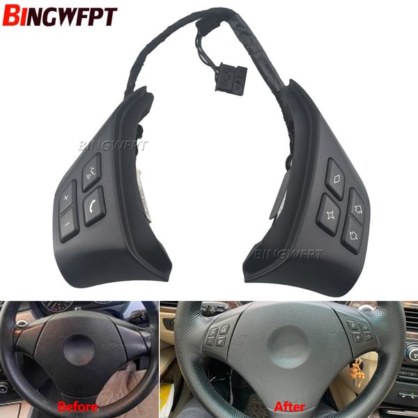 Volante multifunzione Interruttore del volume audio Pulsante del telefono per BMW Serie 3 E90 X1 E84 320i 325i 318i 2010-2012