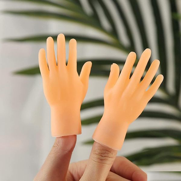 Neuheitsspiele Neuheitsspiel Tiny Finger Hands Toys 10 Pack Little Rubber Flat Style Mini Realistische Drop Delivery Toys Geschenke Neuheit Gag Dhtls