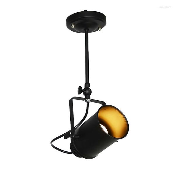 Lampade a sospensione Lampadario a LED in stile retrò attico in stile americano Spot Light Sportlights in ferro battuto Buld non incluso