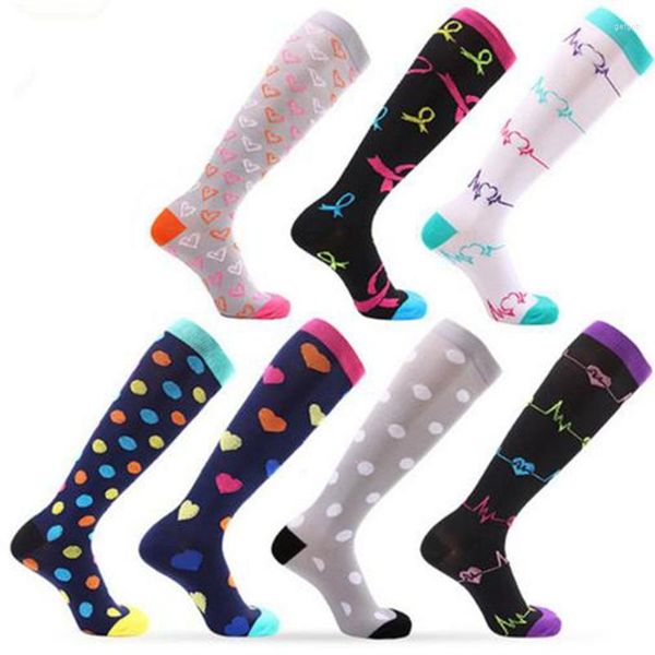 Sports Socks Magic Professional Unissex Sport Sport Compression Ginástica Elastic GingaGing Running Basketball Soccer Cycling de futebol de basquete