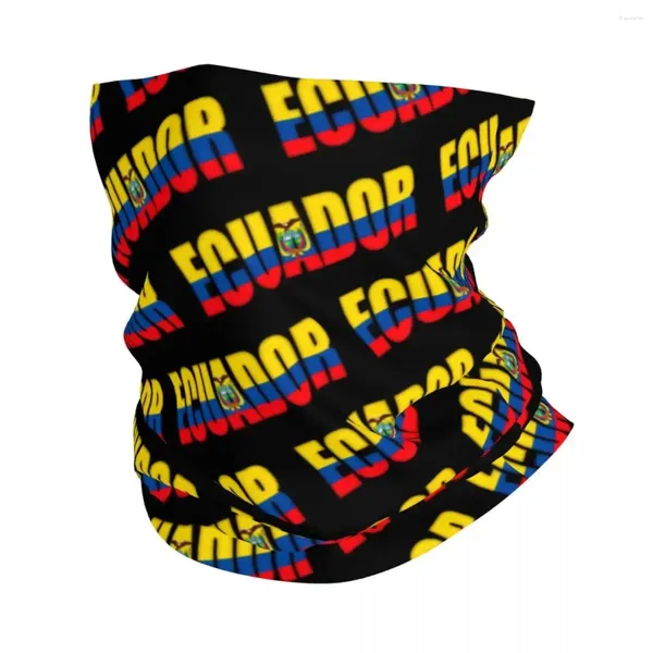 Berets bandeira do equador inverno bandana pescoço mais quente homens mulheres esqui ciclismo tubo cachecol equatoriano rosto orgulhoso bandana gaiter