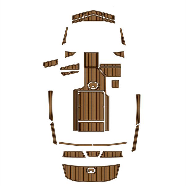 Hochwertige 2019–2021 AXIS A22 Badeplattform, Cockpit-Pad, Boot, EVA-Schaum, Teakdeck-Bodenmatte