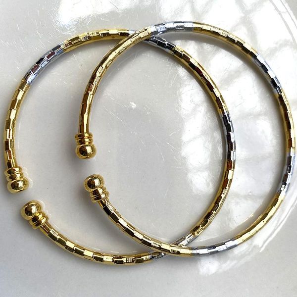 Bangle 3mm Arábia Saudita Jóias de Jóias Dubai Bulbalhas para Mulheres Casamento Gift Bracelets Color Ball Bracelets Africa