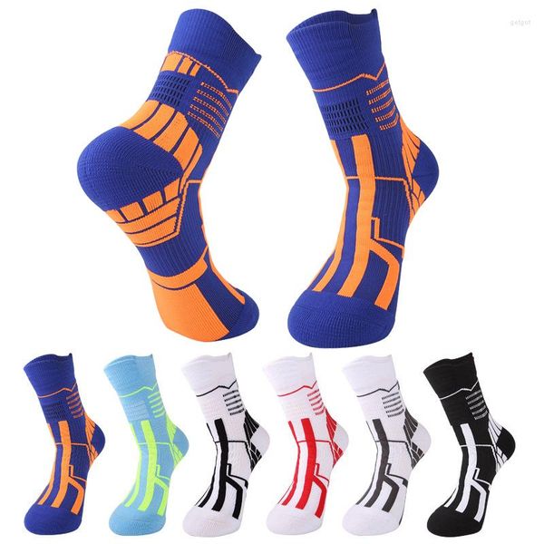 Sports Socks Basquete Profissional Men Elite espessa sem deslizamento Durável Skateboard Cushion Toalha de baixo