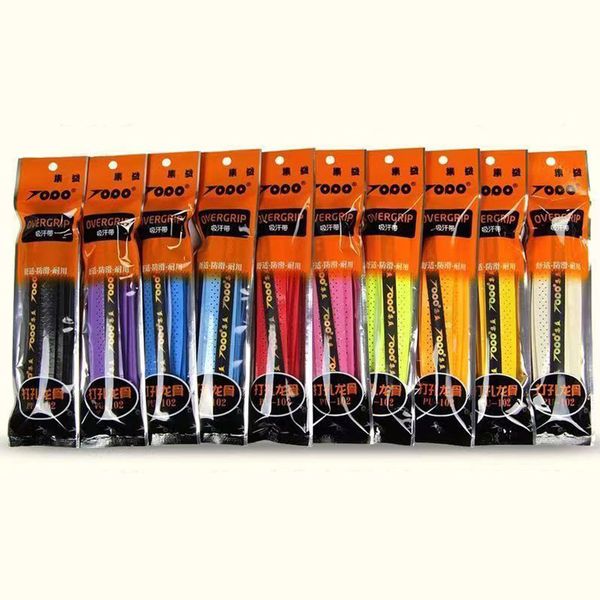 Raquete de badminton quilha multicolorida cola de mão superfície lisa adesivo buraco respirável anti deslizamento raquete de tênis absorvente de suor fita de mão vara de pesca golfe universal