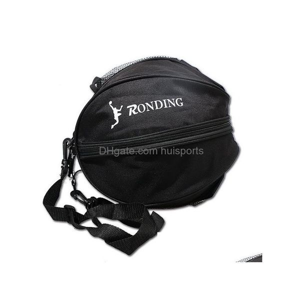 Bälle Outdoor Sport Shoder Fußball Ball Taschen Trainingsgeräte Lagerung Mesh Seite Zwei-Wege Offene Tasche Volleyball Basketball 230524 Drop Dhmex