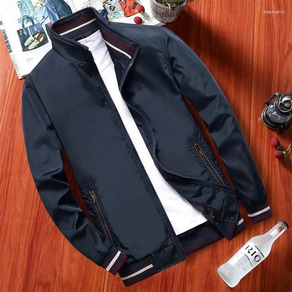 Jaquetas masculinas WINSTAND Outono Negócios Algodão Chaqueta Casual Sólida Moda Vintage Vestes Casacos de Alta Qualidade Jaqueta de Inverno Homens