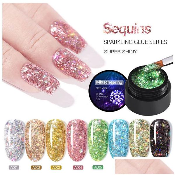 Gel per unghie lucido glitter 5 ml smalto diamante brillante vernici ibride per manicure gel artistici consegna goccia salone di bellezza salute Dhl4G