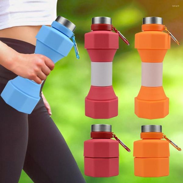 Wasserflaschen 650 ml Fitnessflasche Große Kapazität Auslaufsicher Gute Dichtung Hantelförmiger Fitness-Sportkessel