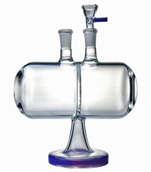Glasbong-Wasserpfeifen Rauchen Bongs Invertible Gravity Infinity Wasserfall Wasserpfeife Öl Dab Rig 14 mm weibliches lila Gelenk mit Schüssel2049262