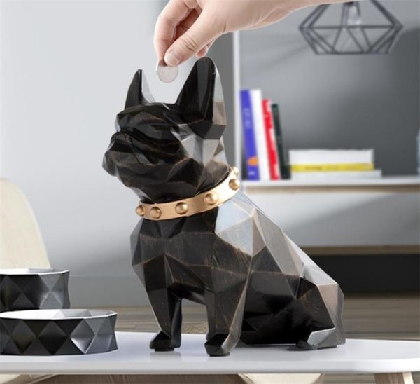 Harz Münze Hund Statue Spardose für Kinder Geschenk Bargeld sparen Safe Box Geldaufbewahrung für Kinder Geburtstagsgeschenk Spardose für Münzen 227190366