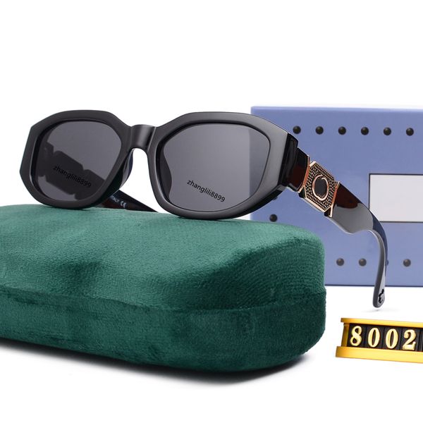 Hochwertige klassische Piloten-Sonnenbrille, Designer-Marke, Herren und Damen, kleine quadratische polarisierte Sonnenbrille, Brillen, Glasbrille, quadratische Rahmen, Gläser mit Box 8002