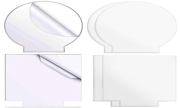 Strumenti artigianali Foglio acrilico da 2 mm Plexiglass trasparente con protezione bifacciale per insegne luminose a LED Display fai da te 6 pezzi5535227
