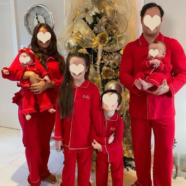 Família combinando roupas ano família combinando roupas unissex pijamas de bebê conjuntos de roupas de algodão mãe pai crianças meninos meninas pijamas de natal 231127