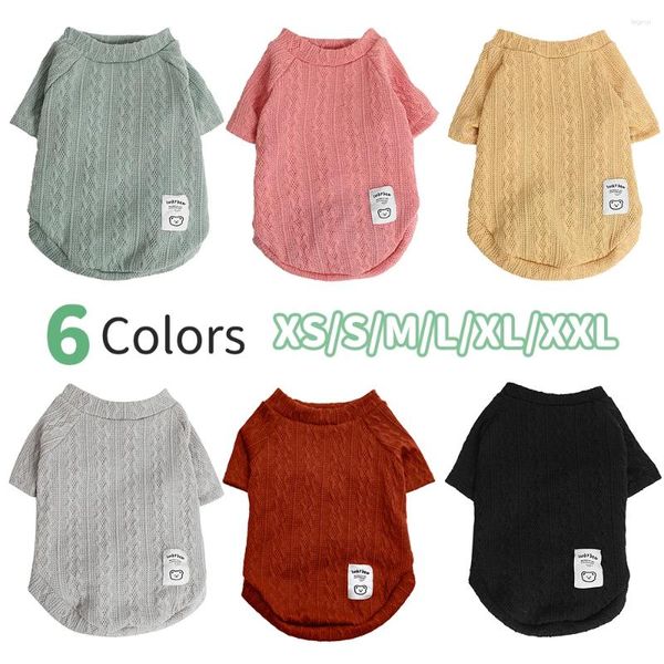 Abbigliamento per cani Abbigliamento Cucciolo Pet Treccia Torce Maglione di corda Camicia autunnale e invernale Calda a due zampe