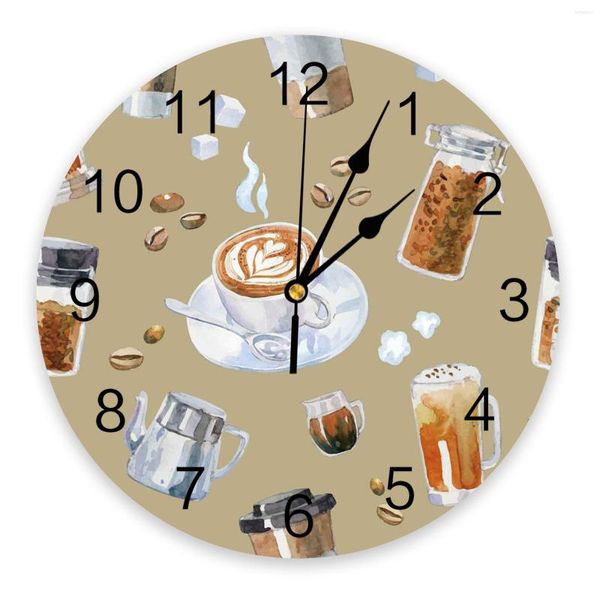 Настенные часы кофейные чашки бобы ПВХ часы современный дизайн