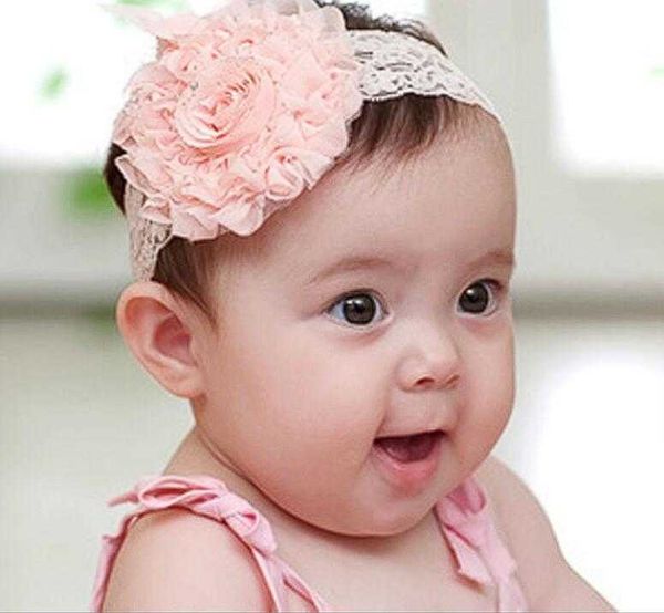 Baby Stirnbänder 10pcs koreanische Haarbänder Haarschmuck Rosen mit Prinzessin Flower Head