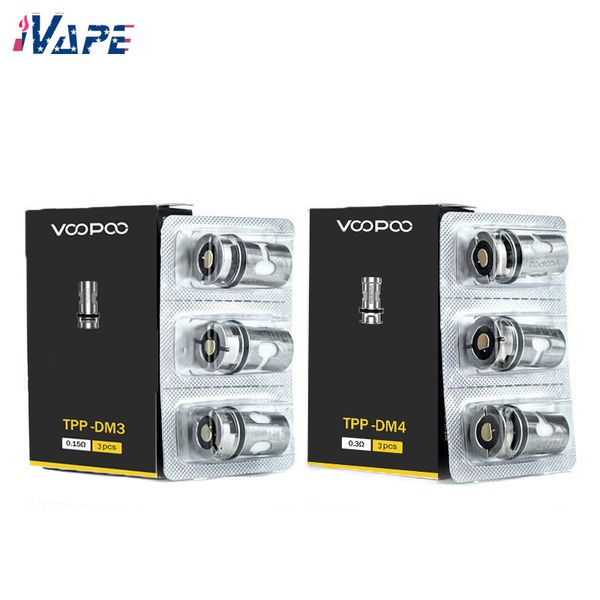 VOOPOO Bobina TPP DM1 DM2 DM3 DM4 0,15ohm/ 0,2ohm/0,3ohm per serbatoio Pod TPP/Drag 3/Drag X Plus/Drag X S Pro Kit Sostituzione TPP Mesh Coil per DTL Vaping