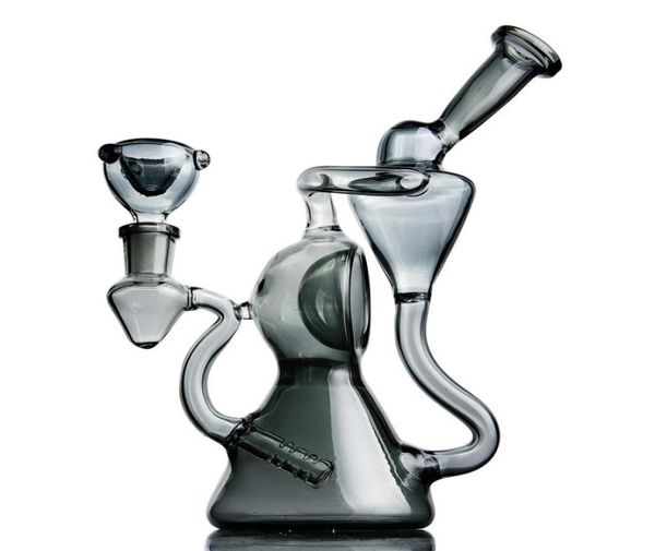 88-Zoll-Glas-Wasserdab-Rigs mit gebogenem Rohr, Hybrid-Recycler-Wasserpfeifen mit Inline-Diffusor, Zwei-Funktions-Ölbohrinsel mit 14-mm-Verbindung3246539