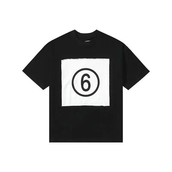 T-shirt firmate Camicie a maniche corte da uomo e da donna Taglio ampio Lettere ricamate cucite digitalmente Trendy Casual Magira MM6 T-shirt da coppia 480