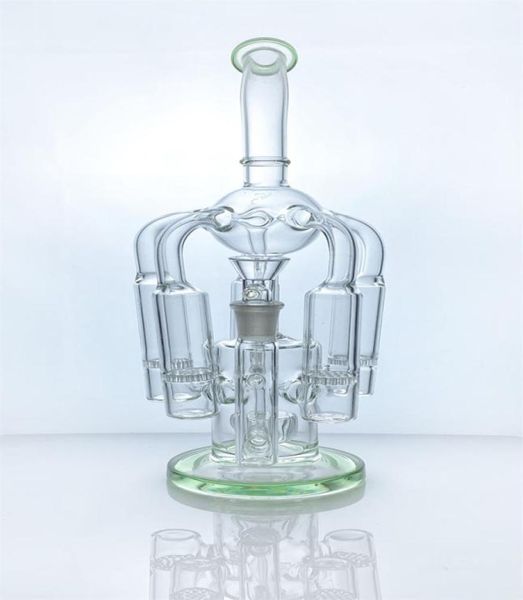 Incredibile caratteristica tubo da fumo per collettore di narghilè in vetro con ciotola da 5 perc, connettore maschio da 14 mm GB2915938518