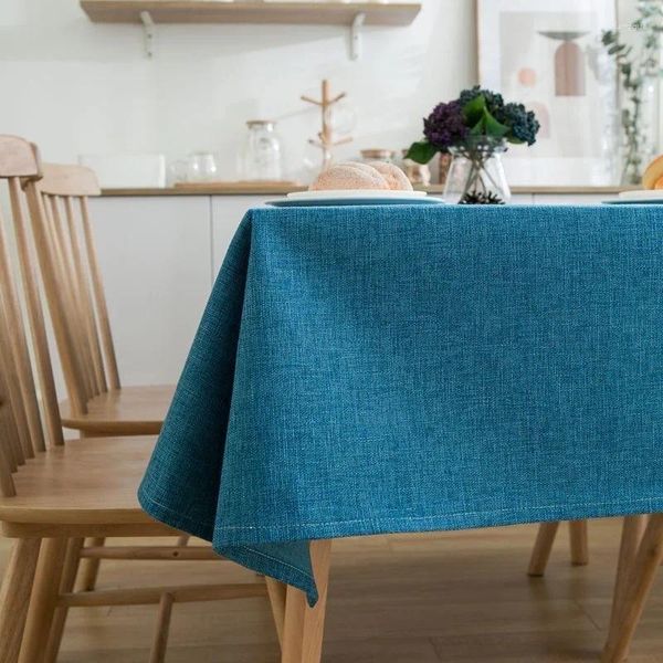 Toalha de mesa de linho de algodão, arte espessada, simples, nórdico moderno, rede de chá n6a3496