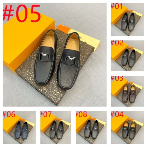 40 Stil Resmi Elbise Ayakkabıları Nazik Markalar Erkekler Gerçek Deri Ayakkabılar Smed Toe Erkek Tasarımcı İş Oxfords Sıradan Ayakkabı Boyutu 38-46