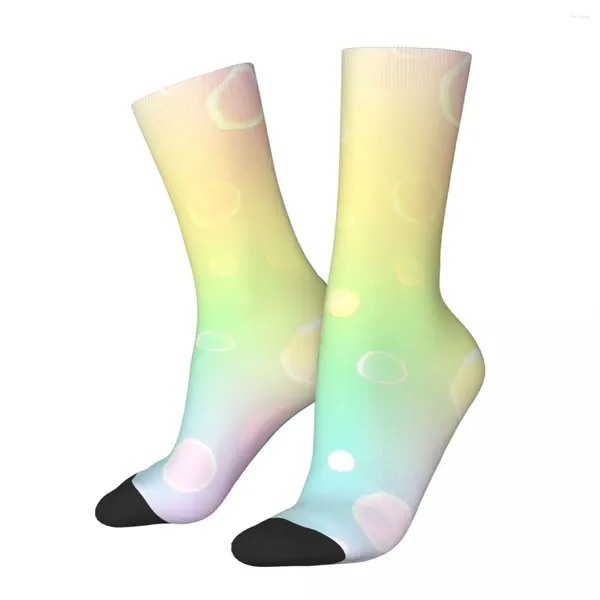 Herrensocken, lustig, glücklich, Blasen, Vintage, Harajuku, Regenbogen, Farbverlauf, bunt, Hip-Hop, Neuheit, Muster, Crew, verrückte Socken, Geschenk, bedruckt