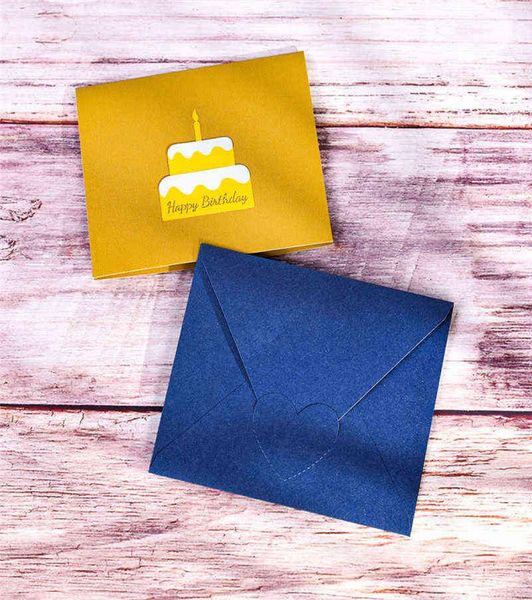 10 упаковок 3D торт «С Днем Рождения» всплывающие подарочные карты на день рождения для детей мама с конвертом поздравительные открытки ручной работы 2111054690299