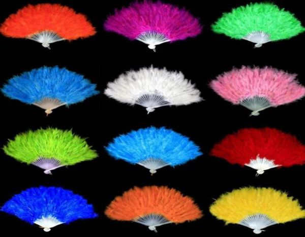 2022 nuovo Fluffy Feather Ventaglio a mano Fantasia Elegante Puntelli Phantom Party Supplies bomboniera regalo per feste3702757