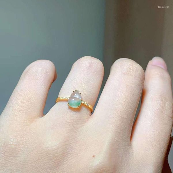 Cluster Ringe 18 Karat Gold Feiner Schmuck Frauen Natürlicher Smaragd Stein Luxus Kürbis Mode Verlobung Dating Mit Zertifikat