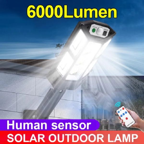 8000LM 4 шт. солнечные фонари уличный датчик движения свет 3 режима работы открытый сад двор водостойкие солнечные уличные настенные светильники