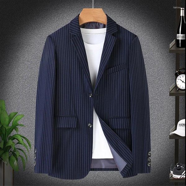 Ternos masculinos de alta qualidade outono outsize bonito elegante terno casaco mais gordura dois botões masculino casual tendência blazers