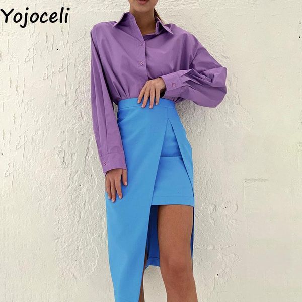 Skirt Yojoceli Autumn Women Women Divid Long Gonna Casual Fashion Sexy Club Dress Bread Fitness Fitness Film Skirt Bottom