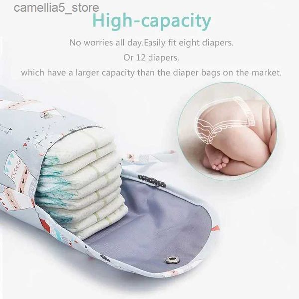 Sacos de fraldas do bebê saco de armazenamento de fraldas reutilizáveis saco de armazenamento de fraldas de bebê portátil fora saco de armazenamento de fraldas de bebê q231127