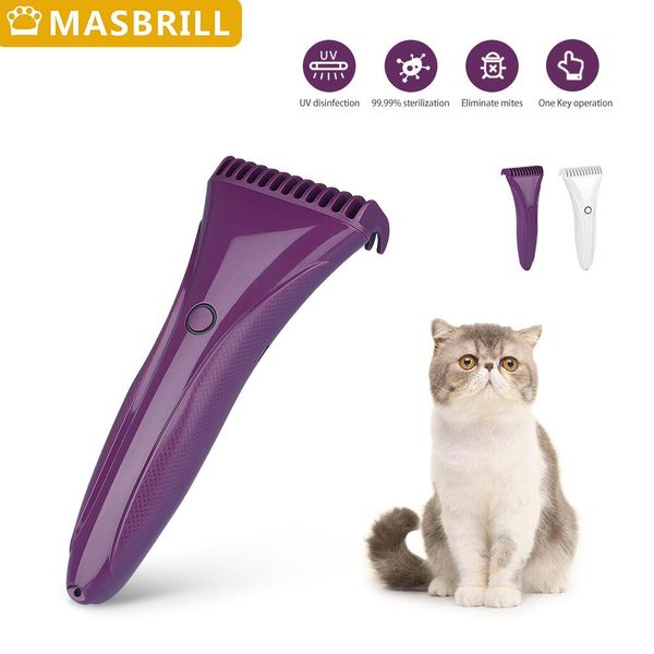 Pflege Weichen Kamm Katze Haar Reiniger Elektrische Pet Schönheit Produkte Pflege Pinsel Für Hund Katze Liefert Desinfektion UV Sterilisation licht