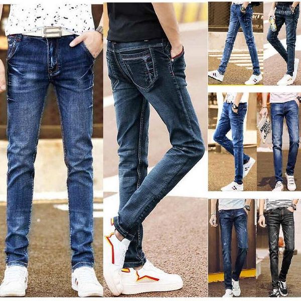 Herren Jeans Marke Skinny Herren Slim Fit Jogger Stretchhose Herren Pencil Fashion Casual Mehrere Farben