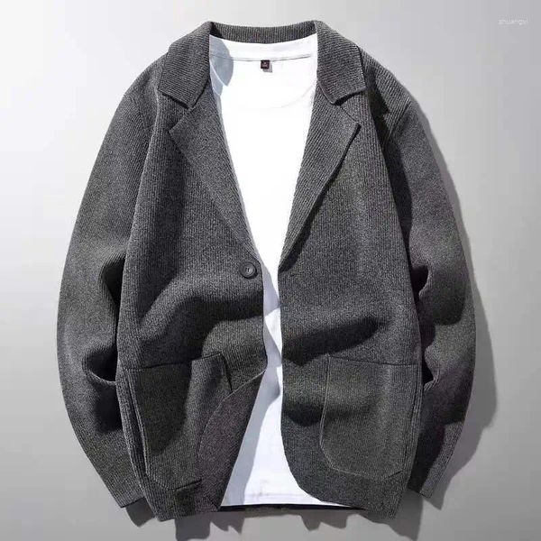 Giacche da uomo Primavera e autunno Tempo libero Edizione coreana Abito piccolo Maglieria Cappotto Trend Slim Fit Maglione Abbigliamento esterno Top