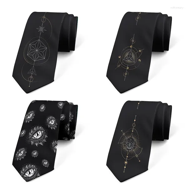 Bow Ties Tasarım Erkekler Yenilik Polyester Keşim Takımyıldız Deseni Eğlenceli Moda Serin İş Formal Tie Bar Kulübü Günlük Giyim