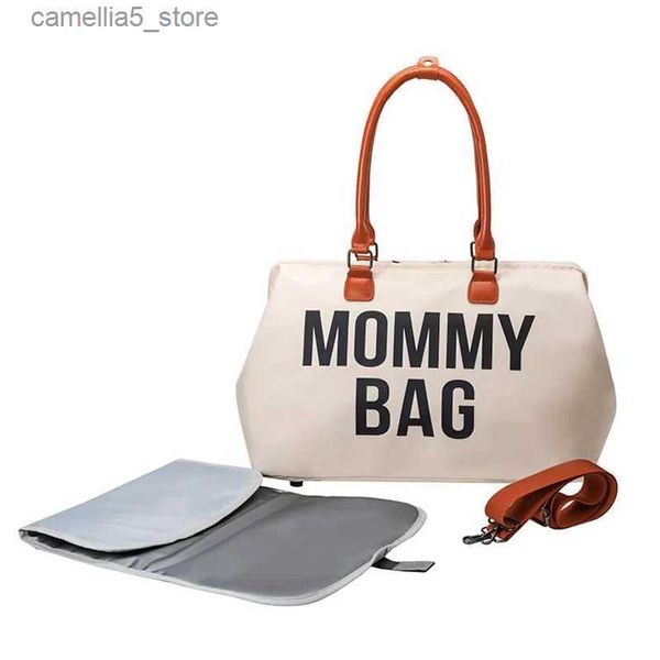 Bezi Çantalar Mumya Çantası Yeni Kapasite Büyük Kapasite Mommy Bag Hamile Paket Moda Seyahat Mommy Bag Taşınabilir Çanta Teslimat Babası Çanta Q231127