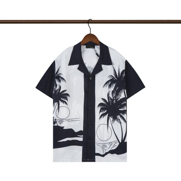 231127Designer Camisa Mens Button Up Camisas Imprimir Camisa de Bowling Hawaii Floral Camisas Casuais Homens Slim Fit Manga Curta Vestido Havaiano T-shirt M-3XL