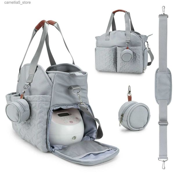 Wickeltaschen Große Kapazität Wickeltaschen Mamatasche Tragbare Milchpumpe Mamatasche mit Schnullertasche für Mutter und Baby Reisetasche Q231127