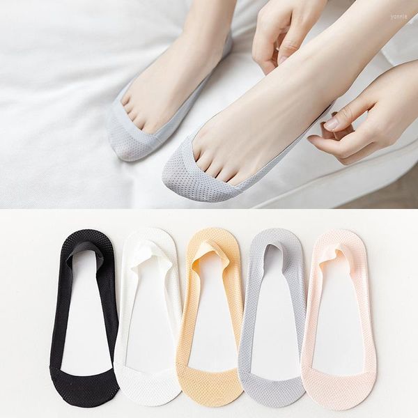 Mulheres meias de moda coreana de baixo corte ultrafino mulher invisível verão cor sólida algodão fofo japonês harajuku